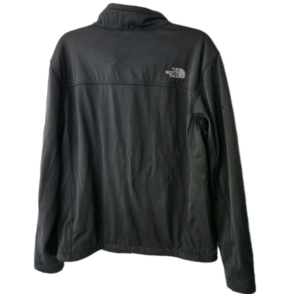 The North Face Men Medium Black Full Zipper Softshell Sleek Outdoor Streetwear